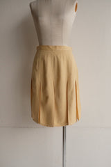 pleats slit skirt