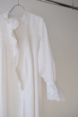 antique lace collar  night long dress