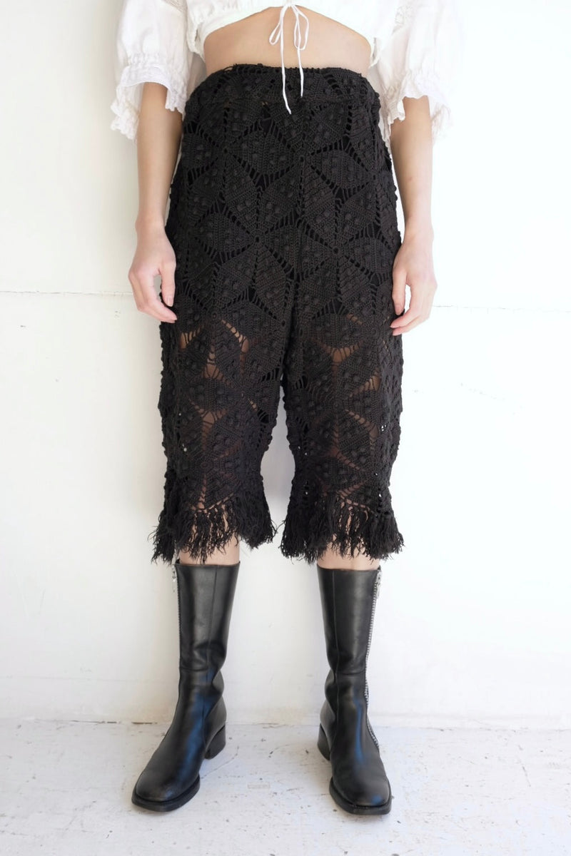 crochet lace half pants
