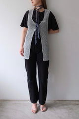 glitter knit vest