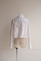 cutwork lace frill cardigan