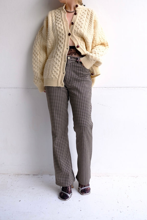 houndstooth pattern pants