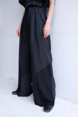 summer  suit tuck wide pants