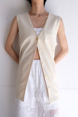 no sleeve long vest