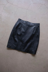 leather mini skirt