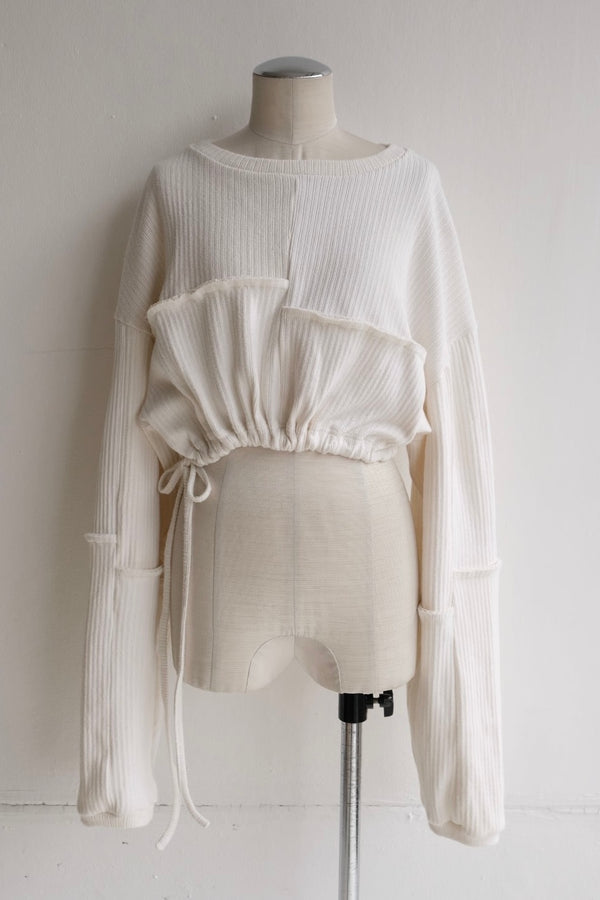 cropped jersey top