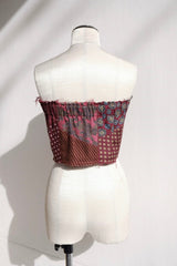 tie patchwork bustier