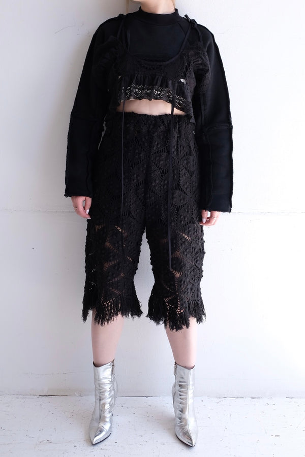 crochet lace half pants