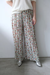 floral chiffon pants