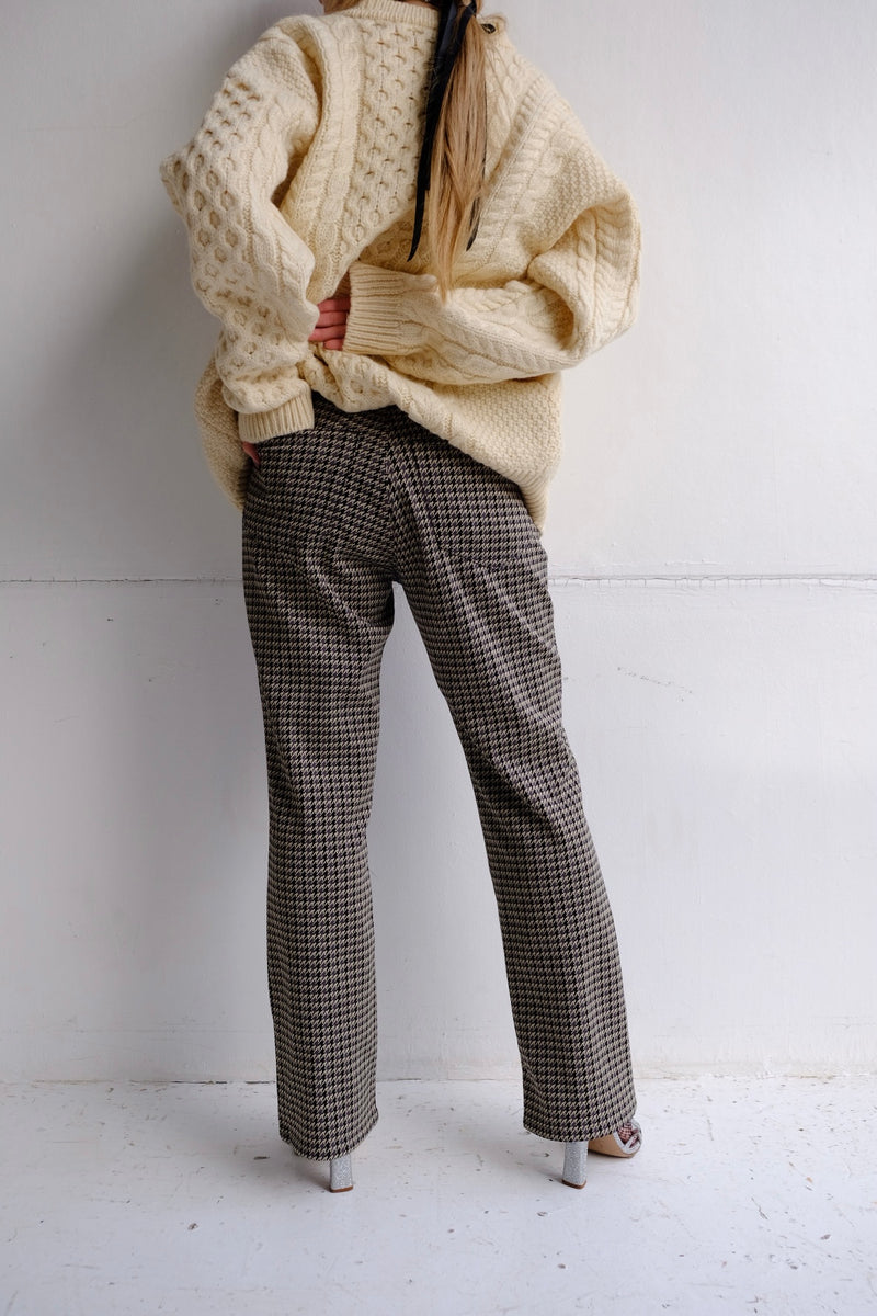 houndstooth pattern pants