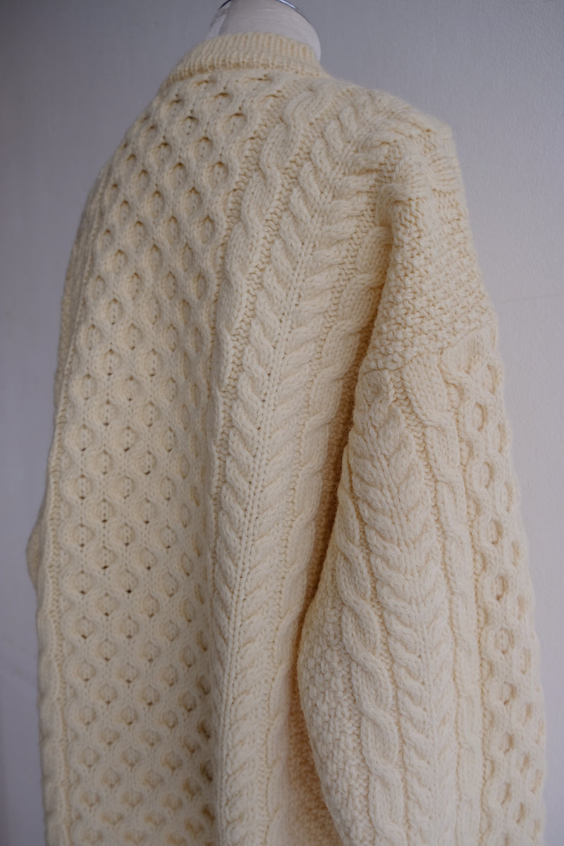 aran knit cardigan
