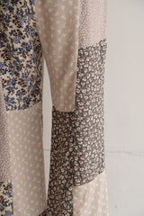 flower rayon flare pants
