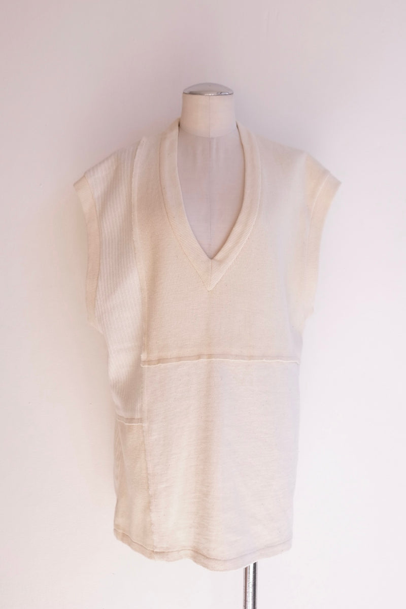 military rib patchwork vest