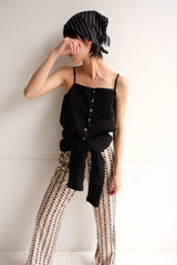 military rib patchwork cardigan
