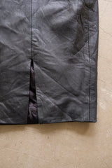 leather mini skirt