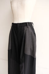 summer suit tuck wide pants