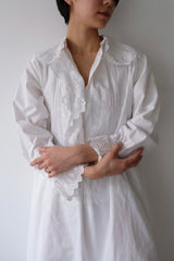 antique frill collar night long dress