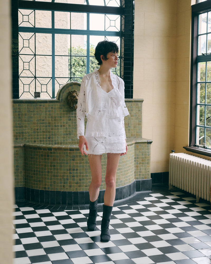 cutwork lace camisole dress