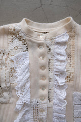 lace × cashmere cardigan