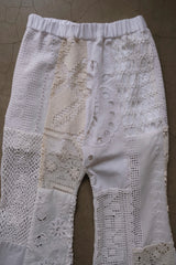 crochet lace flare pants