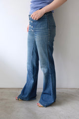 denim flare pants