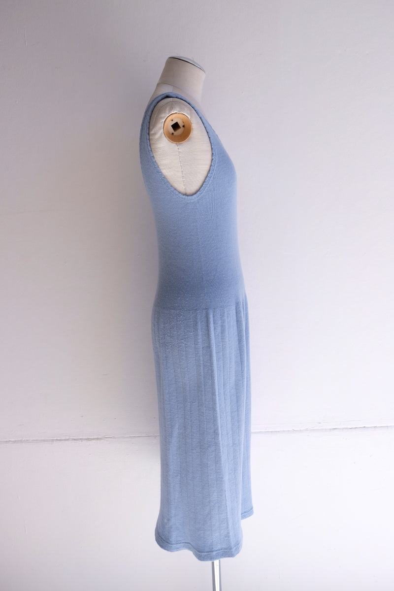 rib knit no sleeve dress