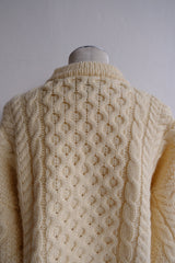aran knit cardigan
