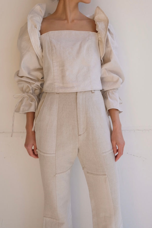 mermaid fin linen blouse
