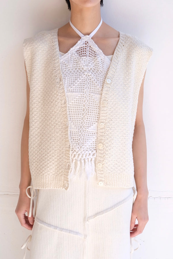 no sleeve knit vest