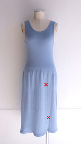 rib knit no sleeve dress