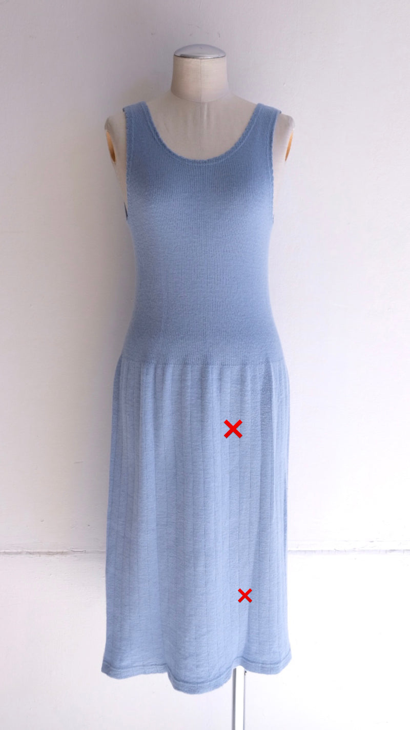 rib knit no sleeve dress