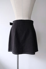 linen wrap mini skirt