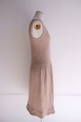 rib knit no sleeve dress