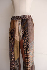 tie patchwork easy pants