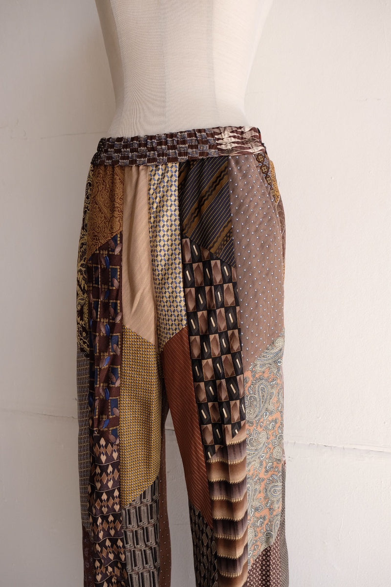 tie patchwork easy pants