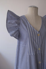 stripe frill dress