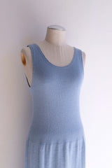 rib knit no sleeve dress