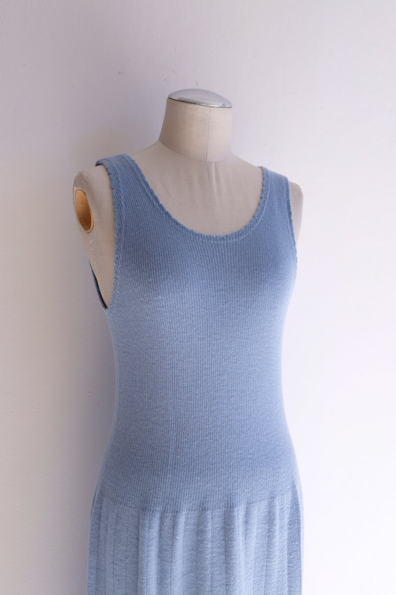 rib knit no sleeve dress