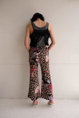 flower rayon flare pants