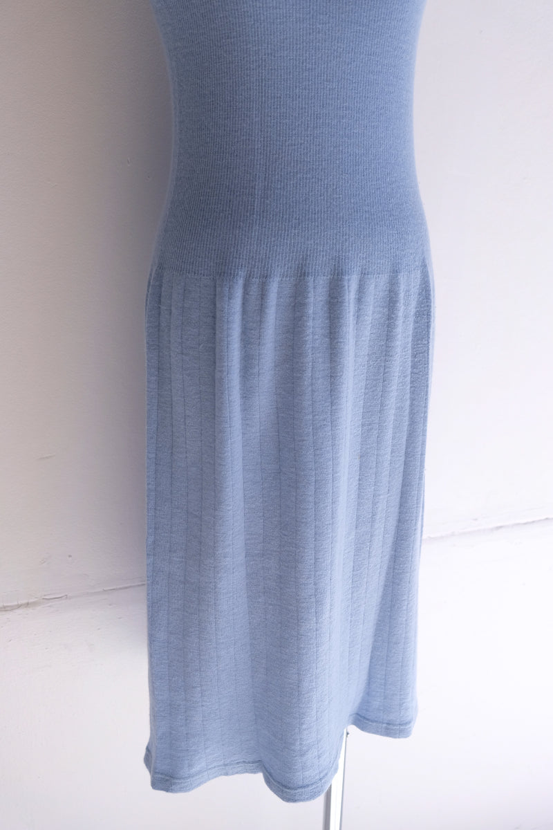 rib knit no sleeve dress