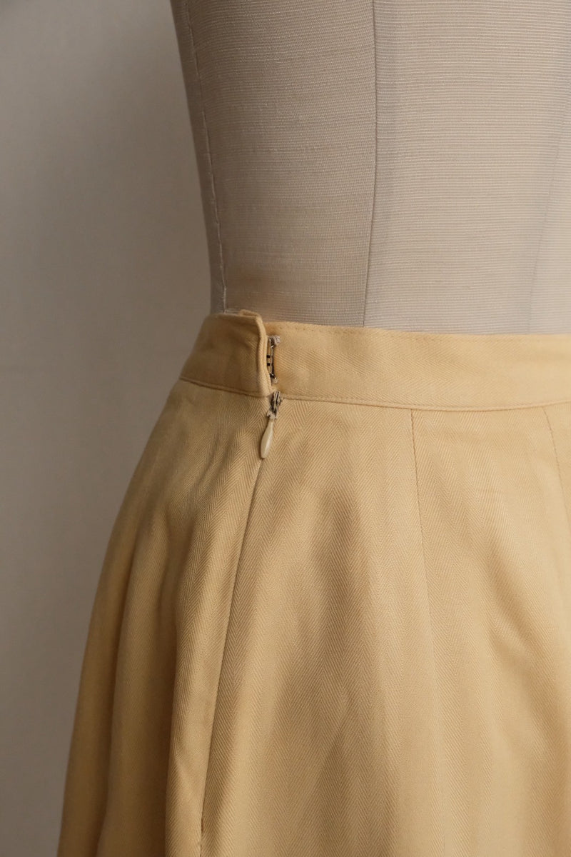 pleats slit skirt