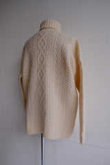 aran turtleneck knit