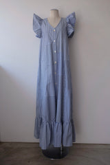 stripe frill dress