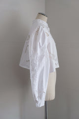 cutwork short blouse