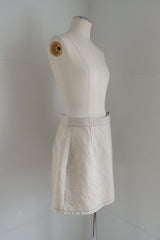linen wrap mini skirt
