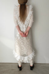 silk organdy lace dress