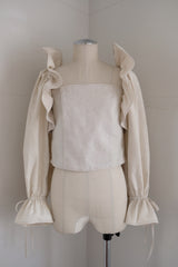 mermaid fin linen blouse