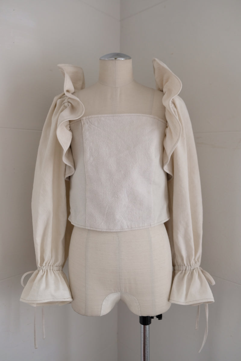 mermaid fin linen blouse