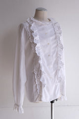 cotton lace trimmed blouse