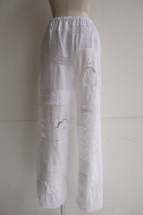 cutwork lace frill pants